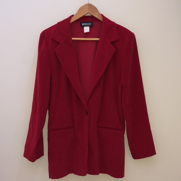 Briggs New York Jackets & Blazers - Vintage Briggs New York Red Blazer Jacket